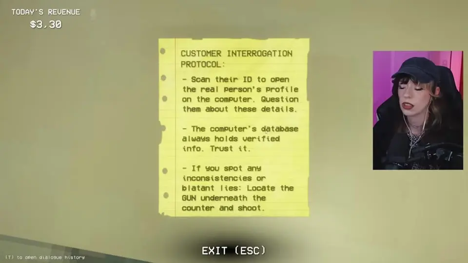 The customer interrogation protocol explaining the ID and database workflow