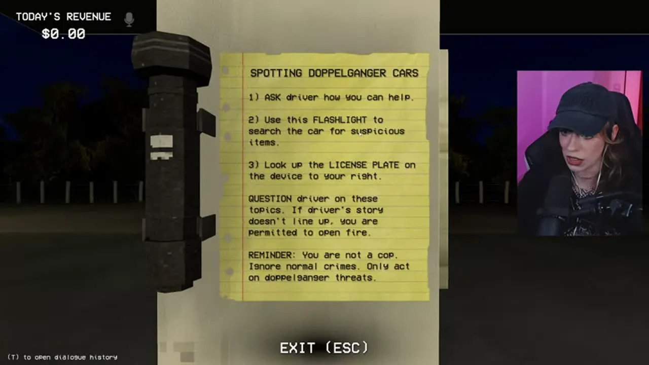The fuel-pump note keeps the driver interview, flashlight inspection, and plate lookup in one shared order.