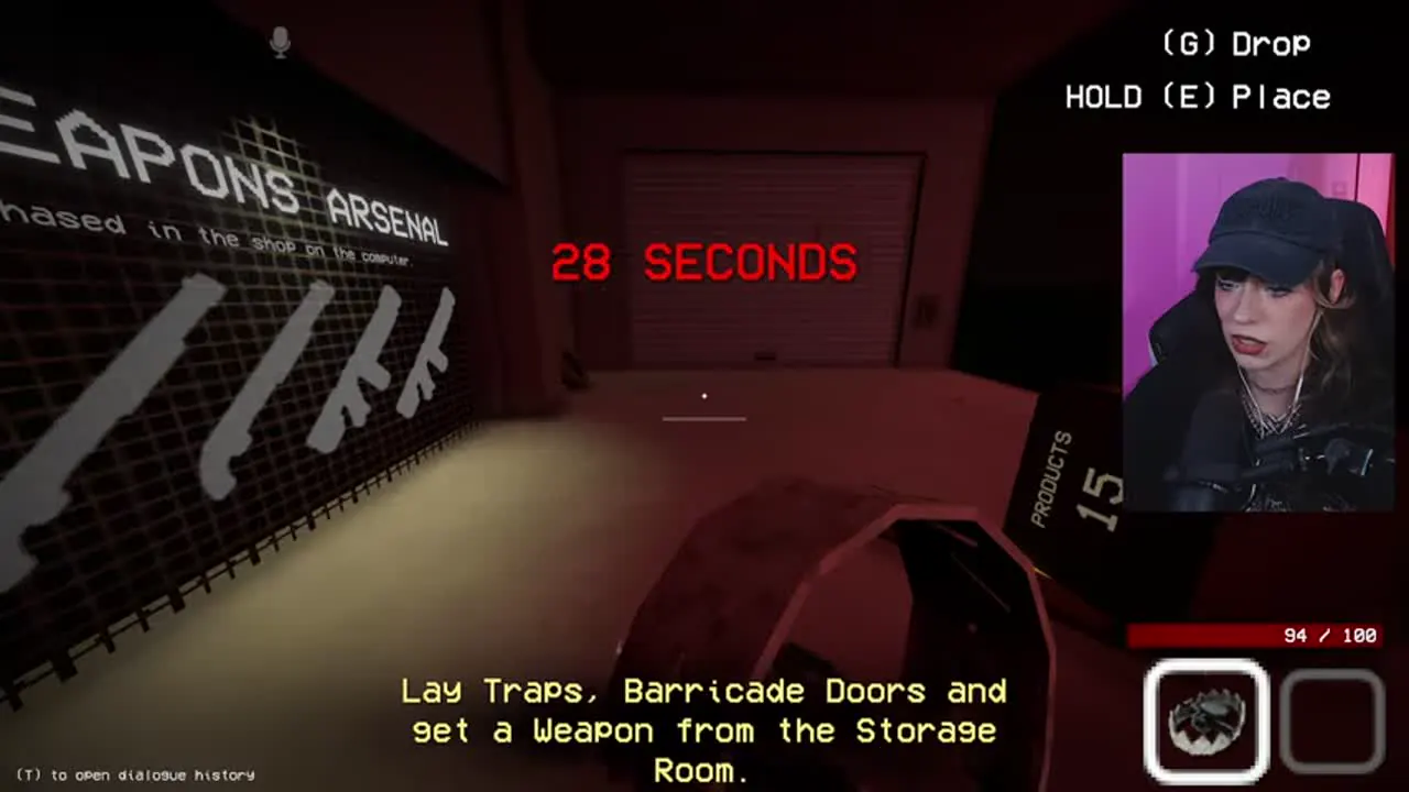 A trap is held near the arsenal while the attack countdown and preparation instruction remain visible.