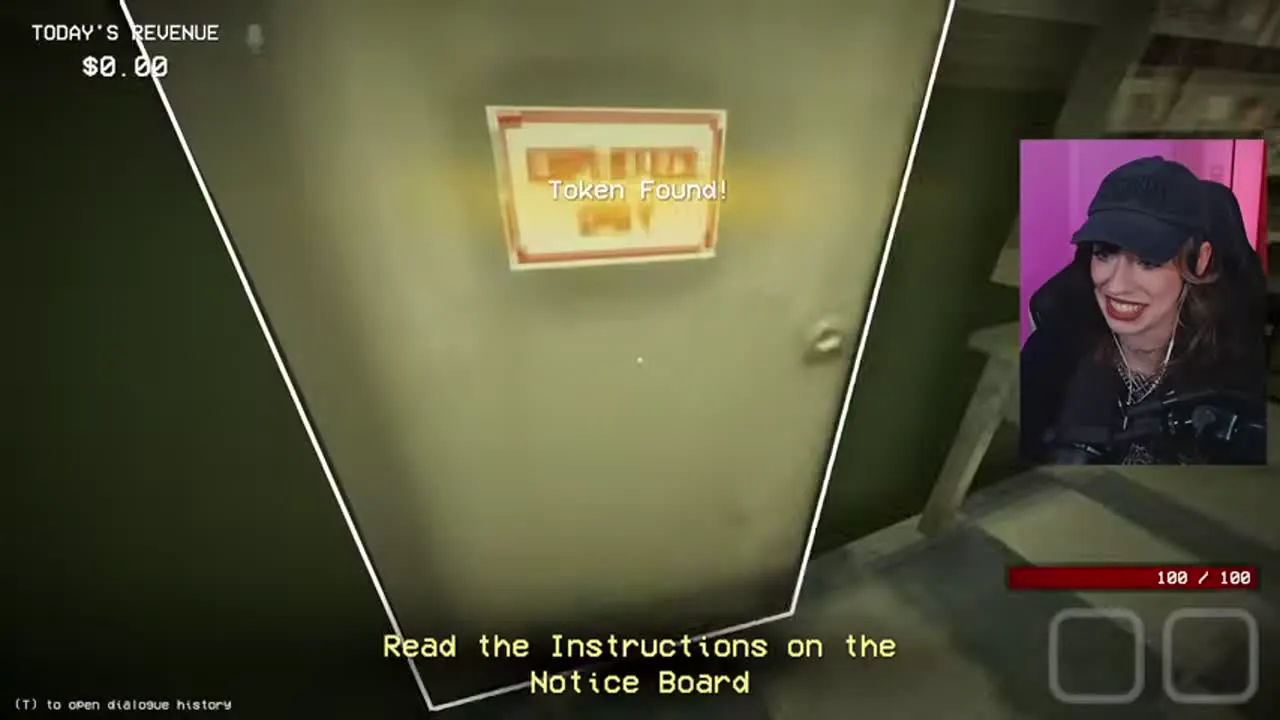 The opening objective directs the player to read the current notice board.