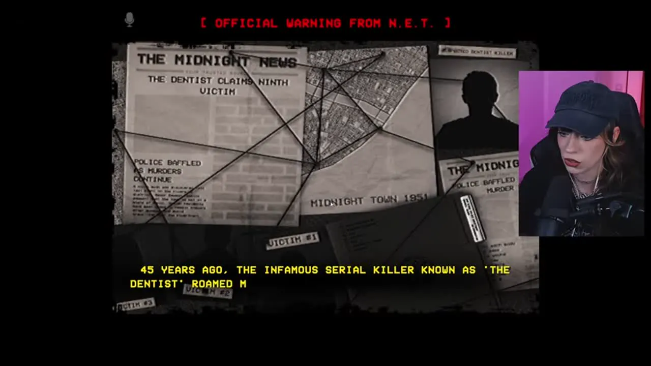 A N.E.T. warning presents the current entity and the survival information tied to it.