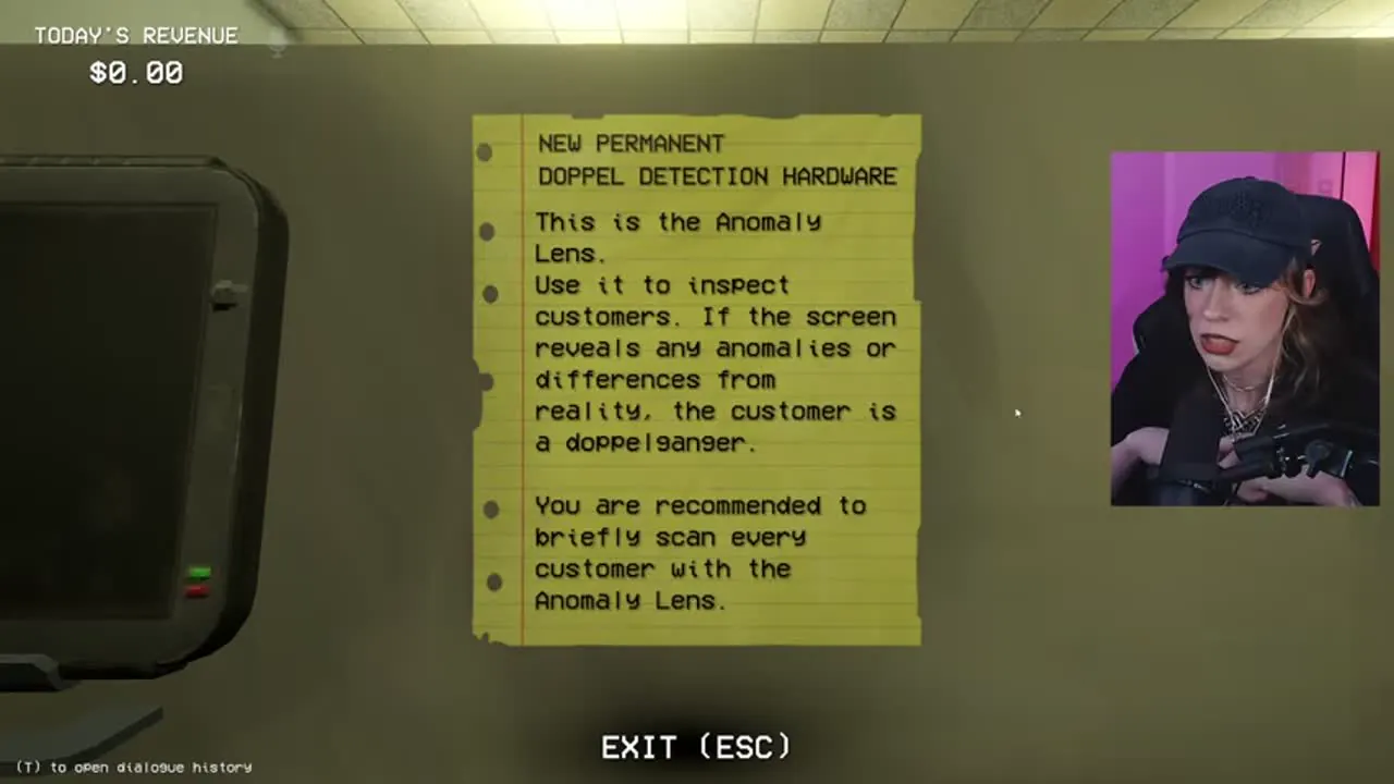 The Anomaly Lens note explains that a difference between the screen and reality identifies a threat.