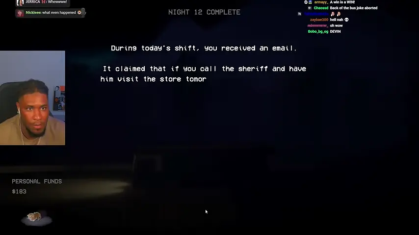 The anonymous message offers to cover surgery if Clyde visits on Night 13.
