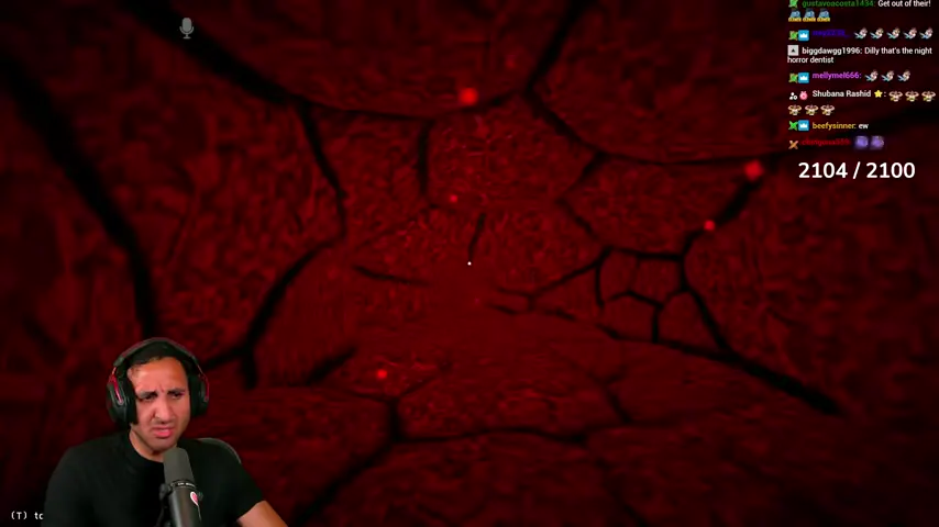 The finale pulls the player into the Dentist's organic red passage.