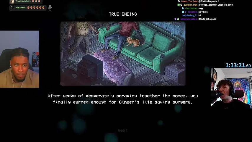 True Ending confirms that the player personally funded the successful surgery.