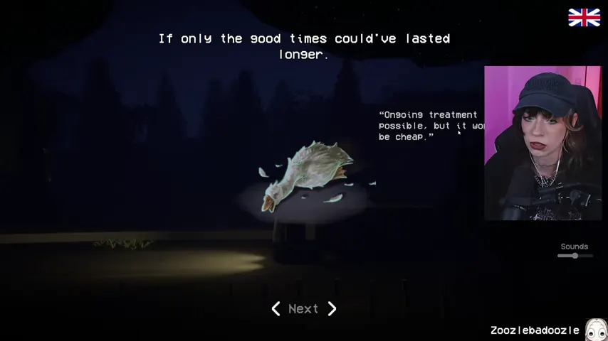 The pet's treatment screen explains that care can continue but will be expensive.
