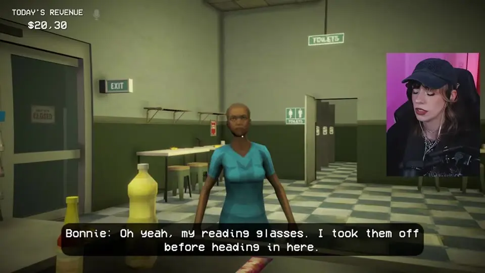 A verified customer explaining that her reading glasses were removed before entering