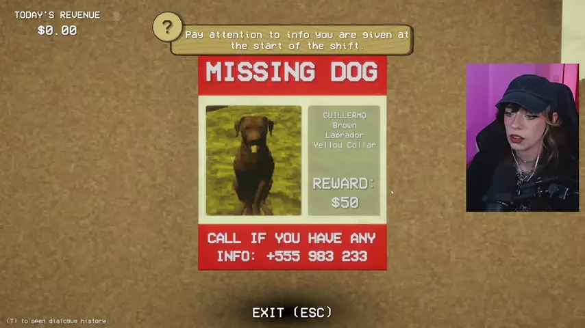 The Night 10 notice identifies Guillermo as a brown Labrador with a yellow collar.