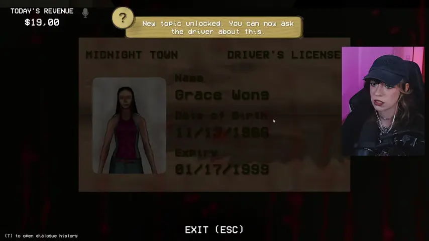 The outside customer's driver's license provides the identity baseline for the vehicle check.