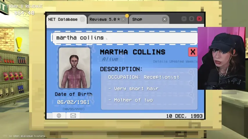 Martha's database record confirms that her family claim needs a deeper name check.