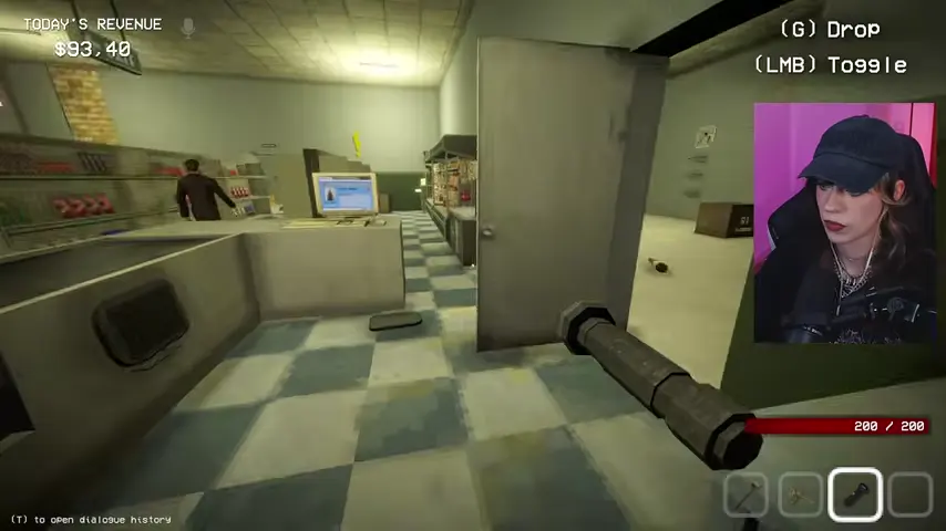 The objective directs the player to the forest behind the store.