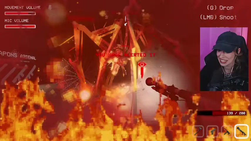 Fire and explosions interrupt a clustered Blood Moon attack inside the store.