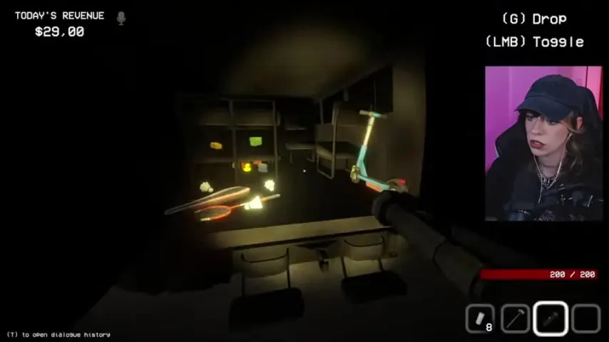 The player's light illuminates the driver's vehicle during the exterior inspection.