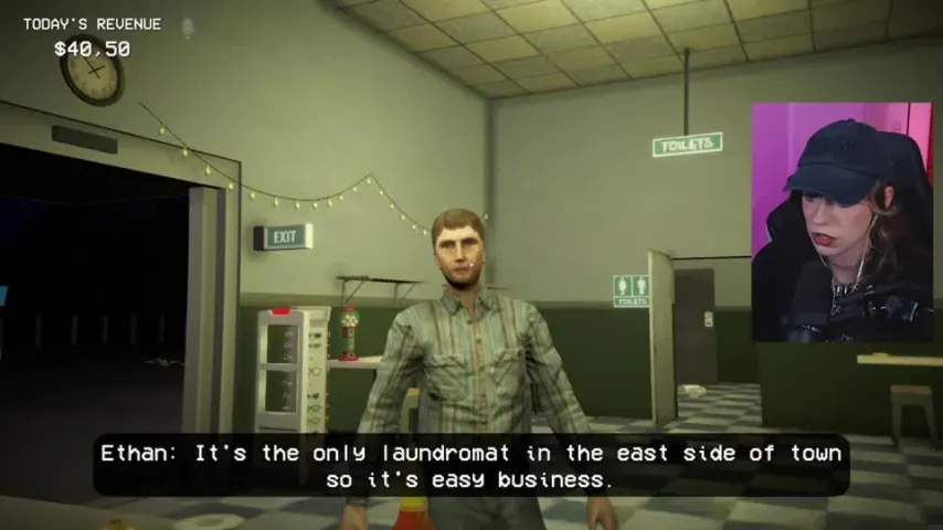 Ethan says his laundromat is the only one in the East District.