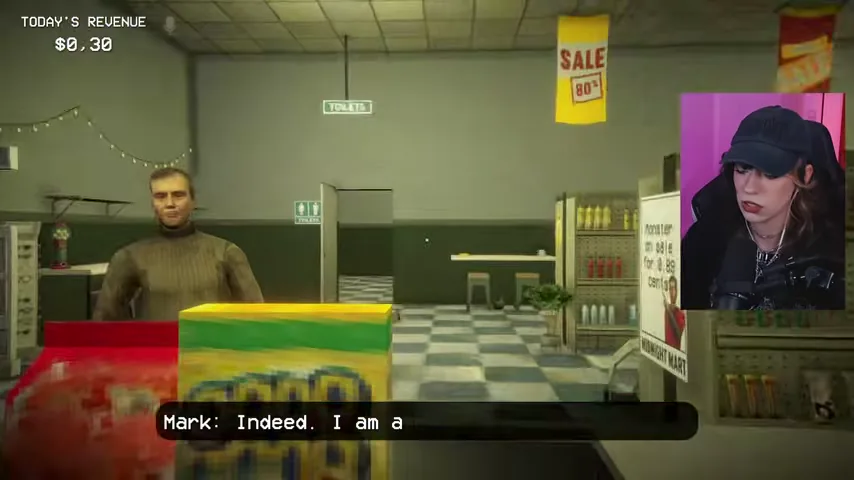 Mark Ellison answers the occupation check at the counter.