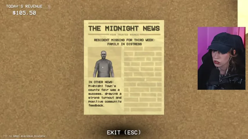 The missing-person notice provides the decisive contradiction to Maya's date claim.