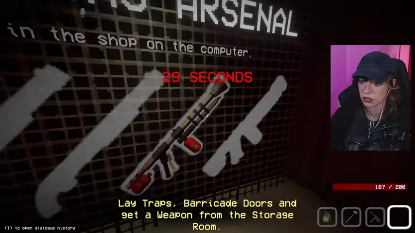 The storage-room arsenal is opened during the preparation countdown.