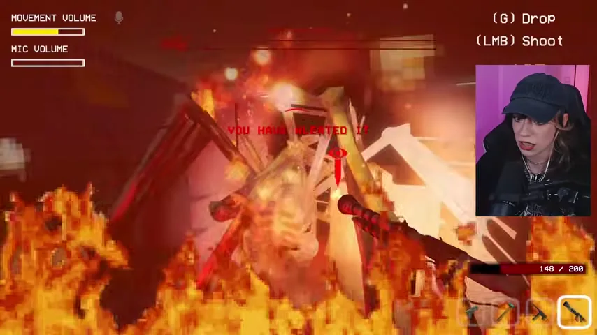 The flamethrower breaks up entities gathered near the counter lane.