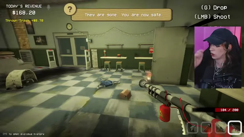 The all-clear message confirms that every attacking entity is gone.