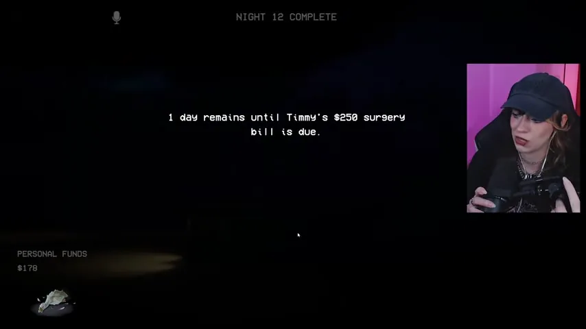 The closing status leaves one day before Timmy's $250 surgery bill is due.