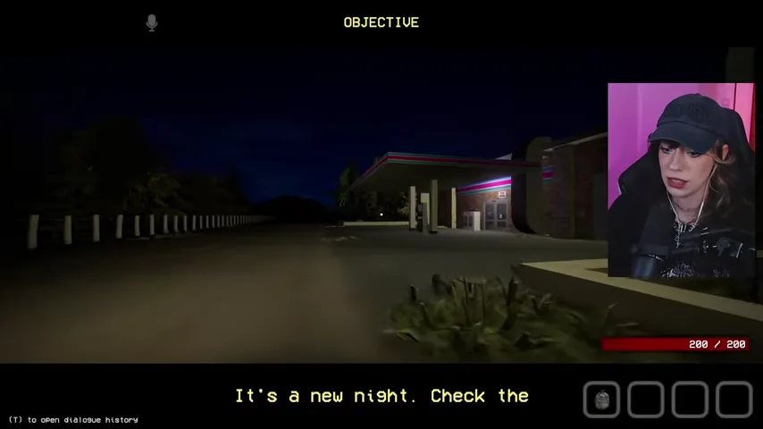 The final shift starts outside the store with the objective to check the notice board.
