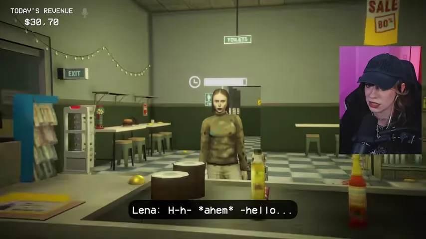 Lena Rowe waits nervously while the player begins the identity check.