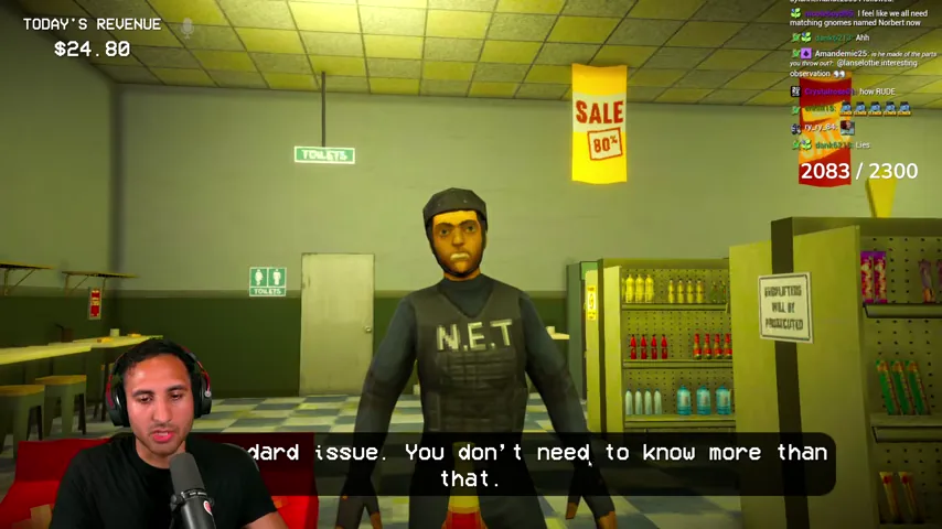 A verified N.E.T. officer waits at the counter during the final identity check.