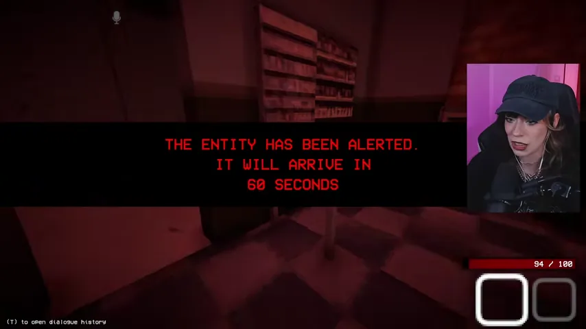 A red warning announces that the alerted entity will arrive in 60 seconds.