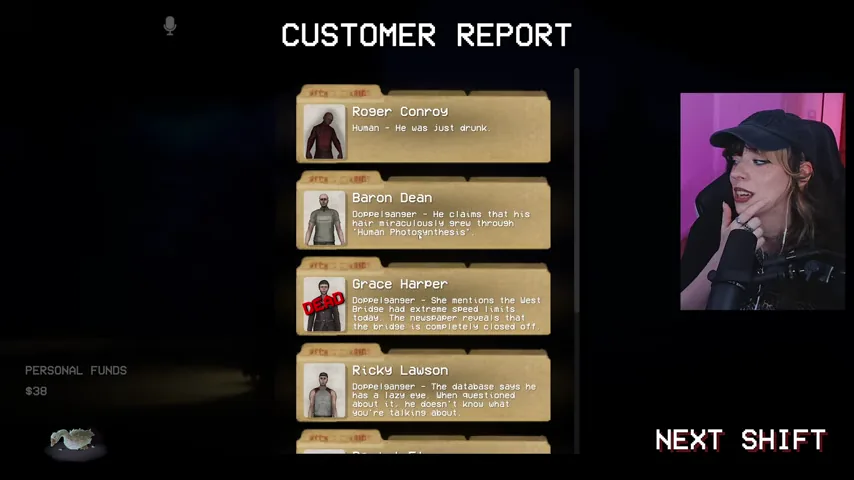 The Night 2 customer report lists each decision and the evidence behind incorrect calls.