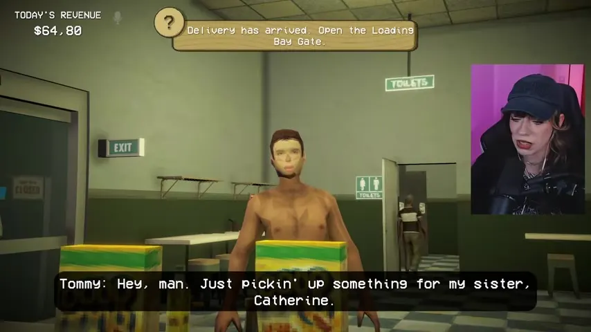 Tommy Delgado stating that he is picking up something for his sister Catherine