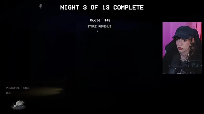 The Night 3 complete screen showing the quota and shift results