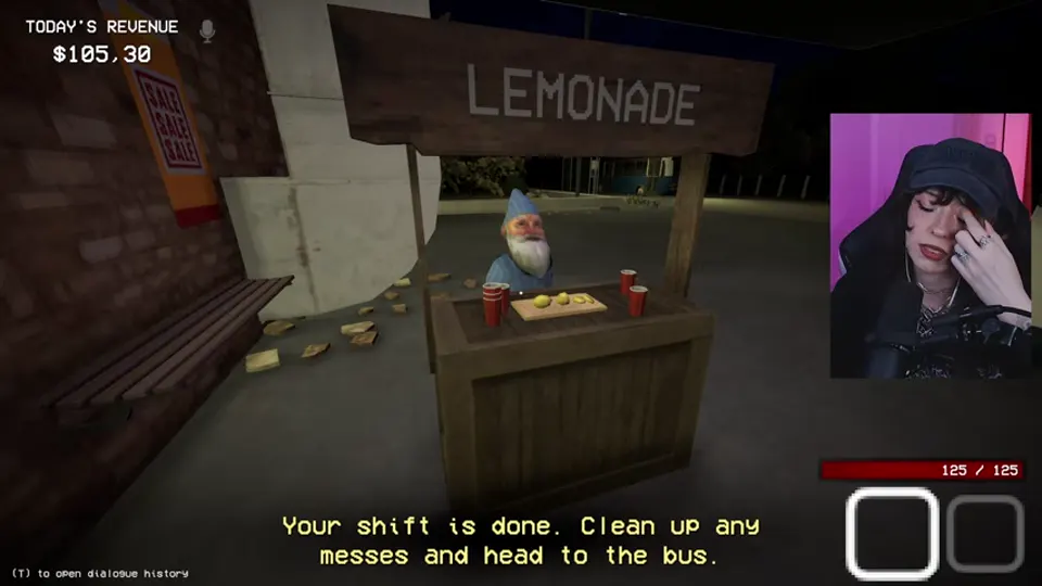 The completed Night 4 objective tells the player to clean up and head to the bus.