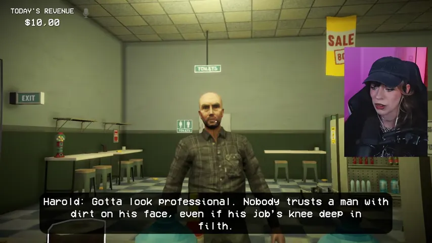 Harold explains the neatly trimmed beard listed in his database record.