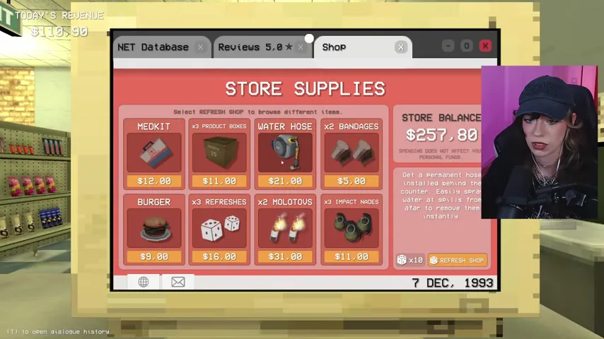 The shop lists medkits, ammunition, traps, planks, and the water hose before the raid.