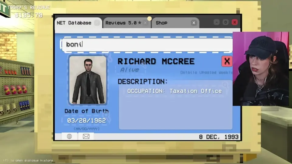 A partial relative search remains on Richard McCree's profile, showing why the exact full name must be confirmed.