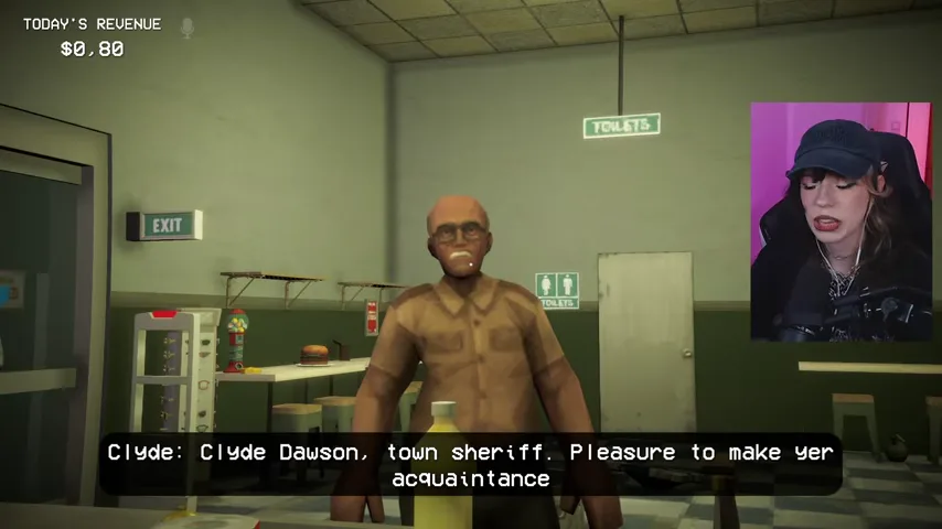 Clyde introduces himself as though this is the first meeting despite earlier tutorial encounters.