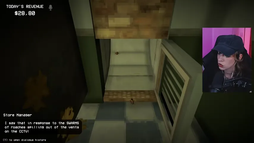 The manager calls about roaches spilling from the vents and offers a timed bonus.